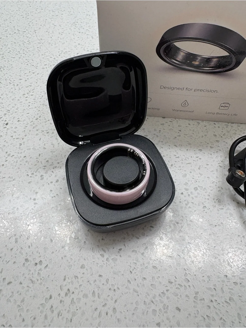 Halo Fitness Ring in Light Pink with Charging Case